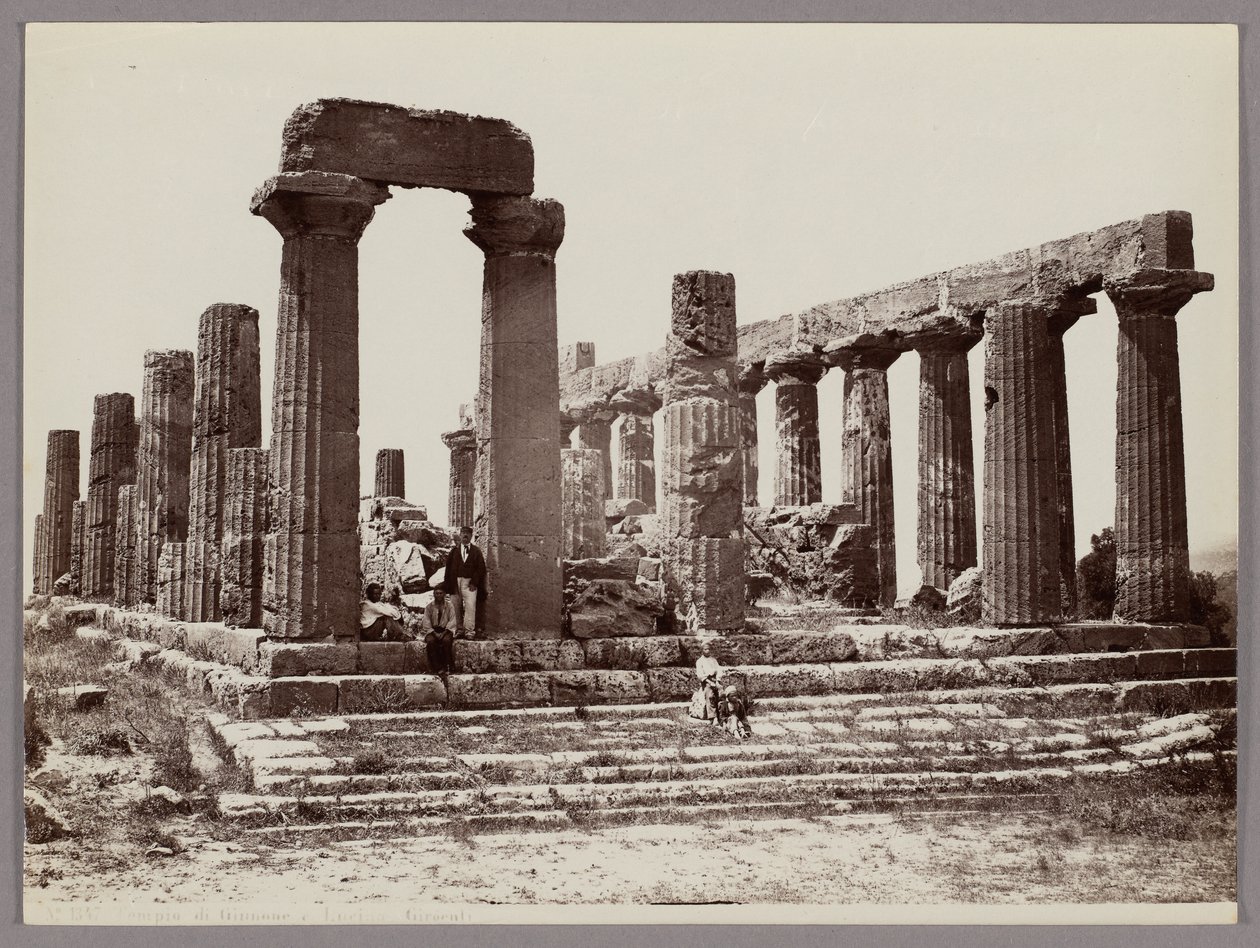 Agrigento: Templo de Juno Lacinia, Girgenti, n.º 1347 de Giorgio Sommer
