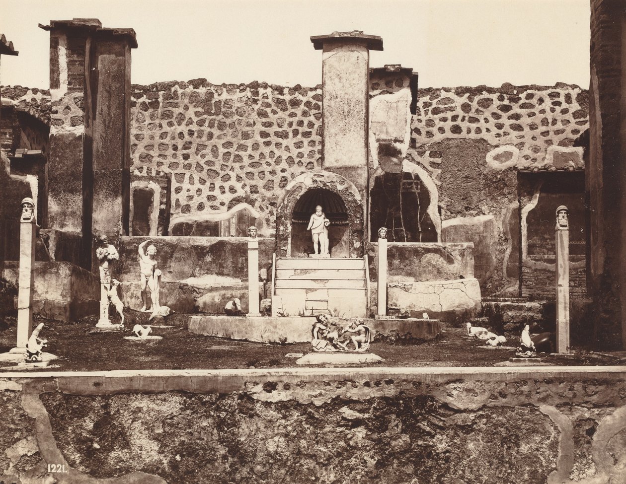 Casa de Marcus Lucretius, Pompeia, c. 1870 (foto) de Giorgio Sommer