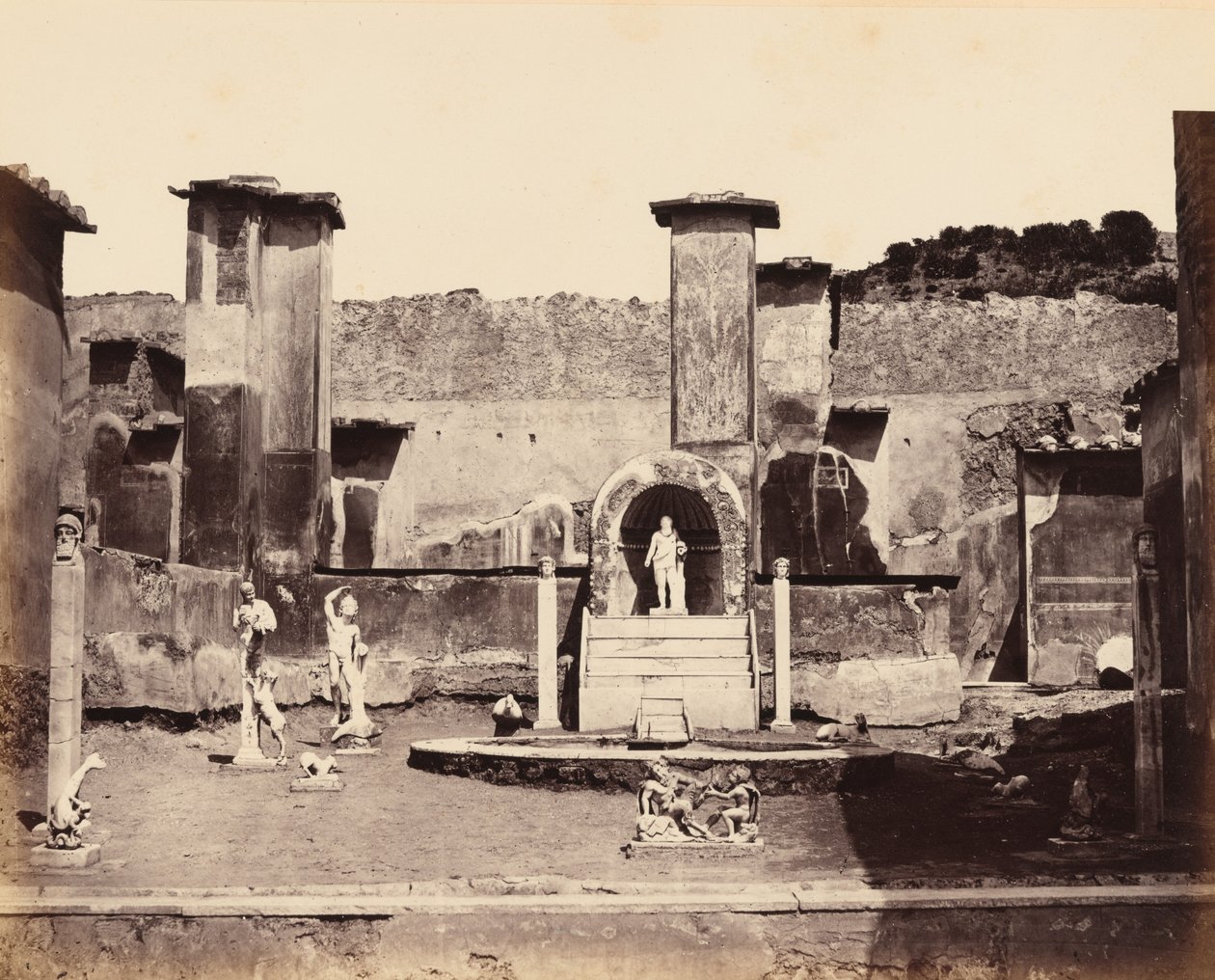 Casa de Marcus Lucretius, Pompeia, c. 1870 (foto) de Giorgio Sommer