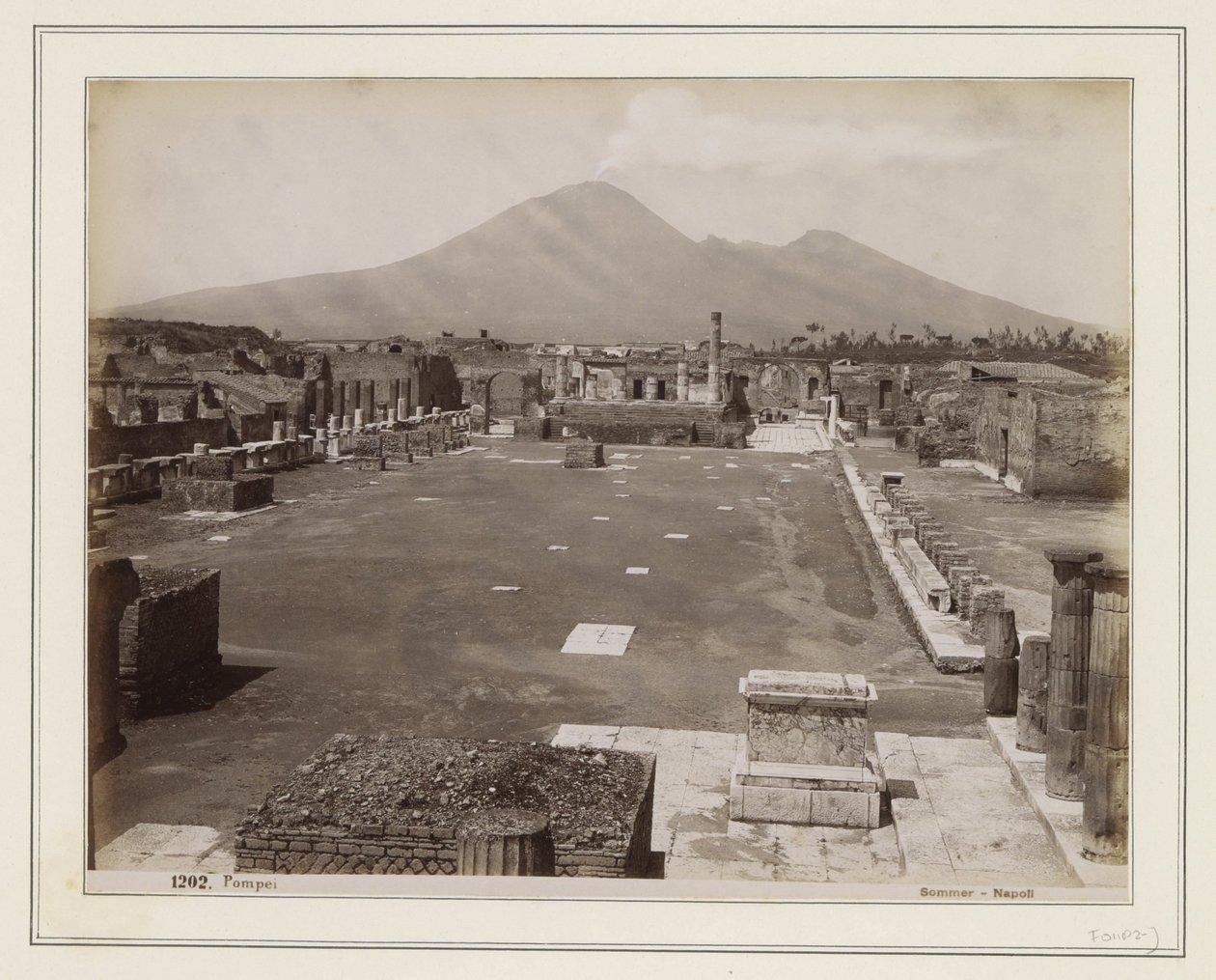 Vista do fórum de Pompeia de Giorgio Sommer
