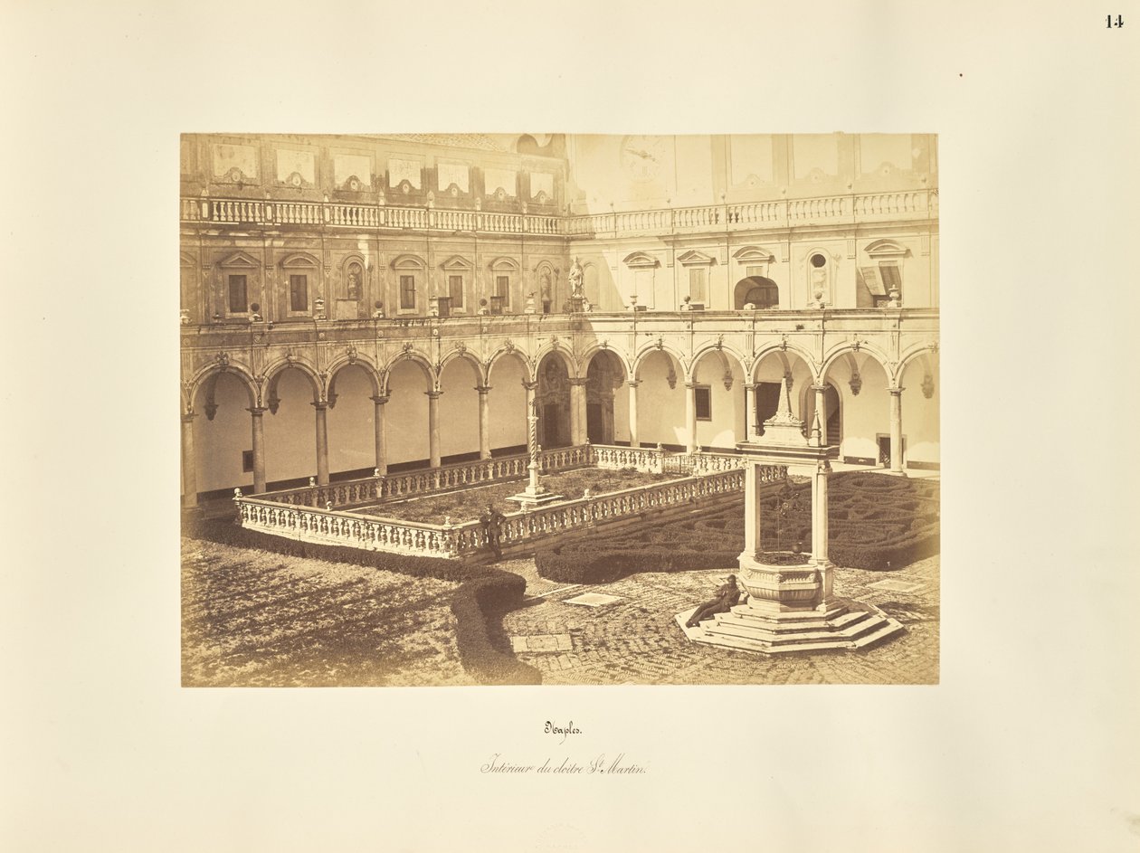 Nápoles. Interior do claustro de São Martinho. de Giorgio Sommer