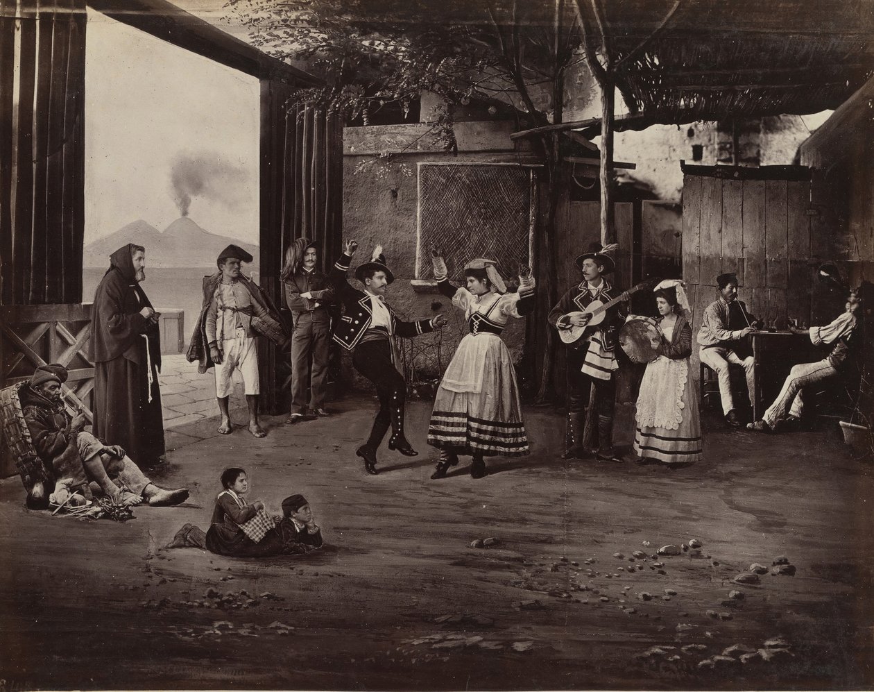 Nápoles Tarantella, c. 1870. de Giorgio Sommer