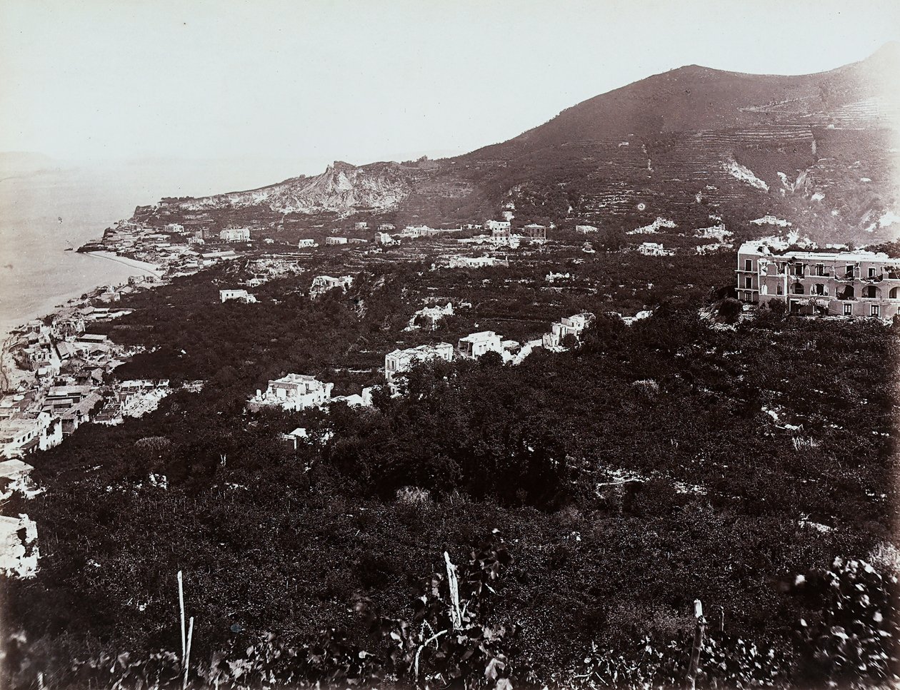 Vista panorâmica de Casamicciola, perto de Napoli de Giorgio Sommer