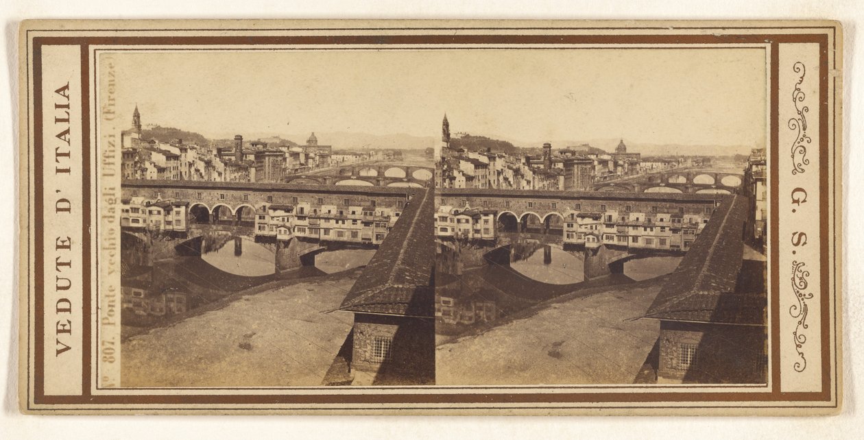 Ponte Velha a partir dos Uffizi, (Florença) de Giorgio Sommer