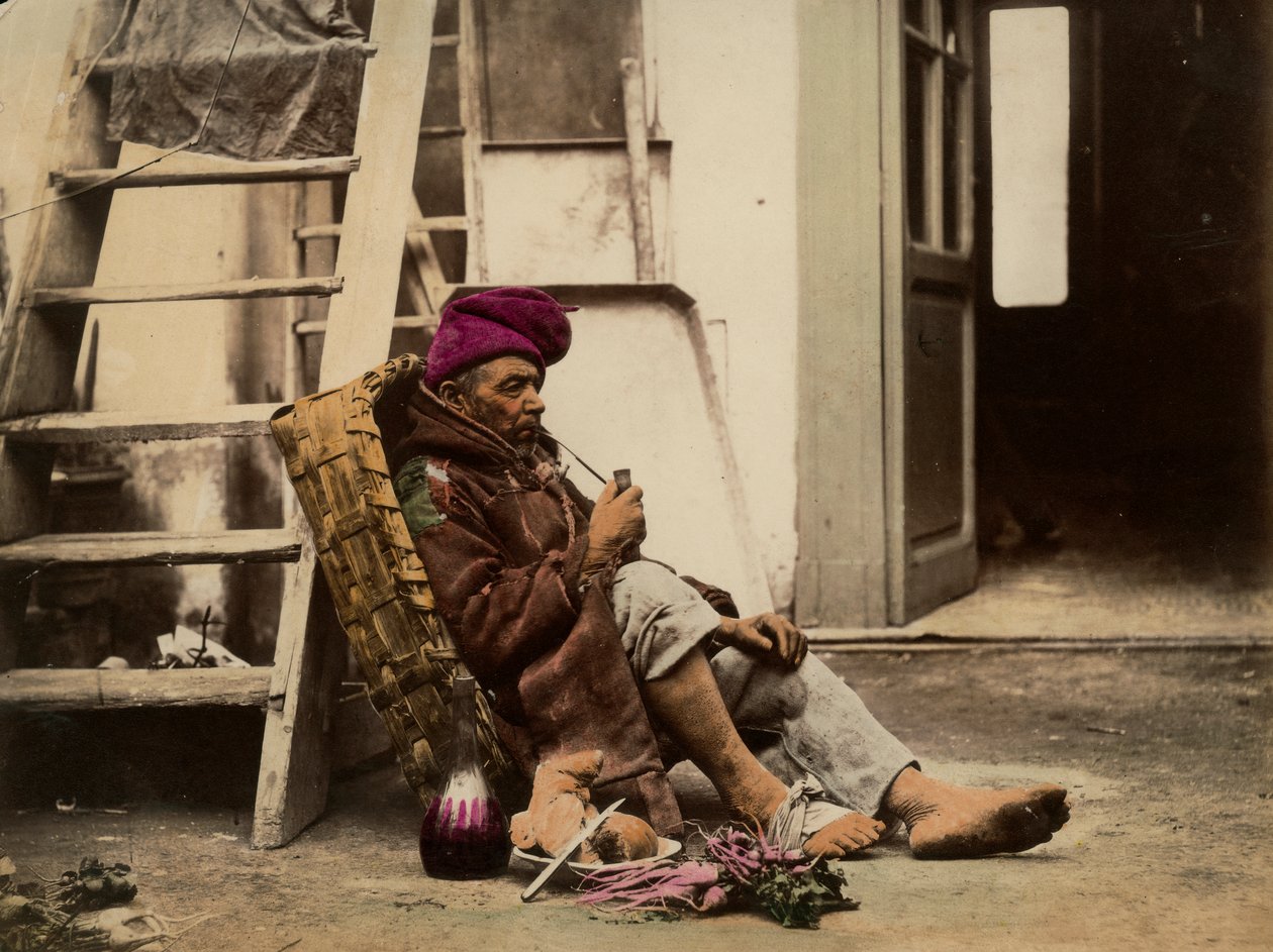 Vendas de rabanetes (rabanete) em Nápoles de Giorgio Sommer
