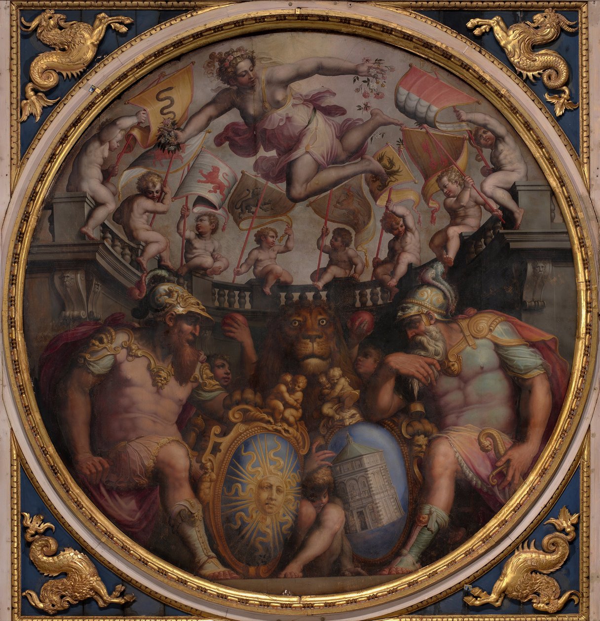 Alegorias dos bairros de San Giovanni e Santa Maria Novella, 1563-1565 de Giorgio Vasari