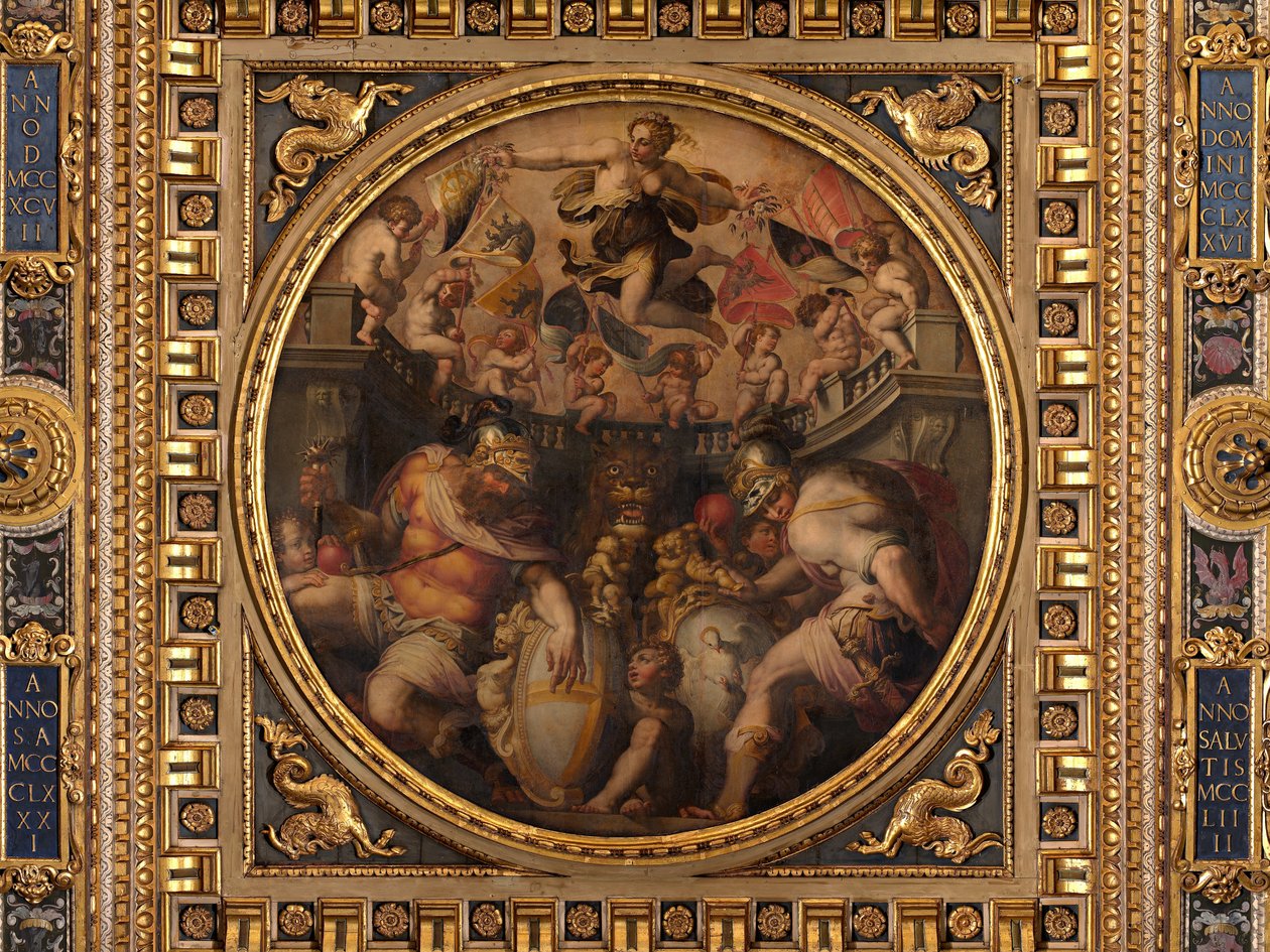 Alegorias dos Bairros de Santo Spirito e Santa Croce de Giorgio Vasari
