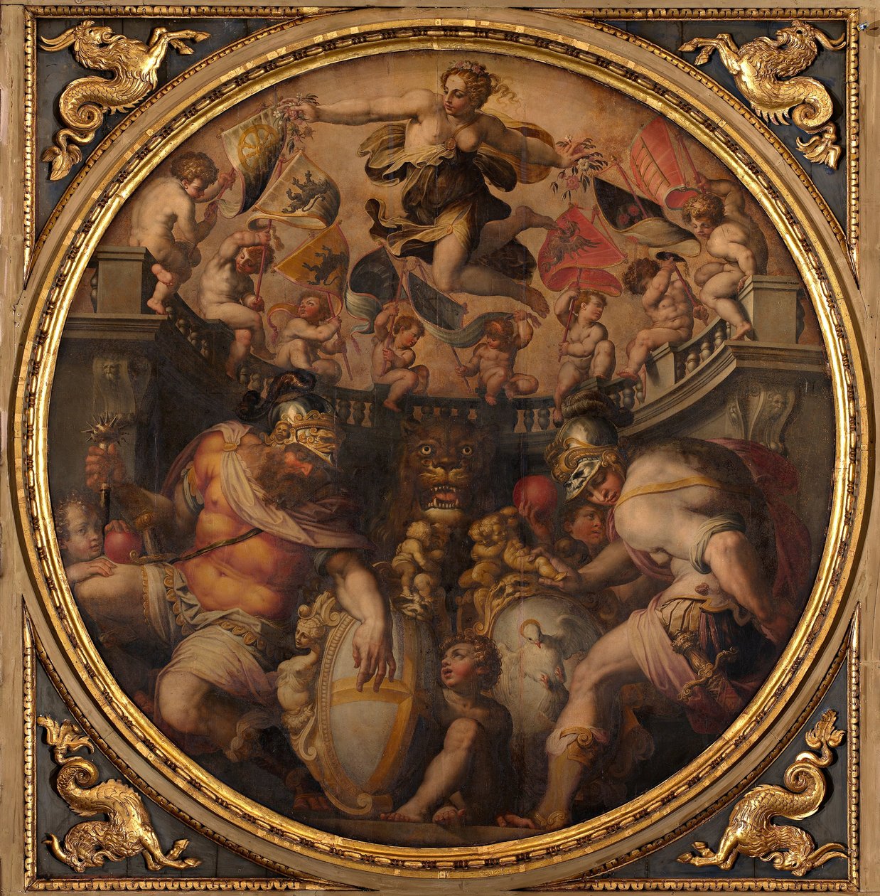 Alegorias dos bairros de Santo Spirito e Santa Croce, 1563-1565 de Giorgio Vasari