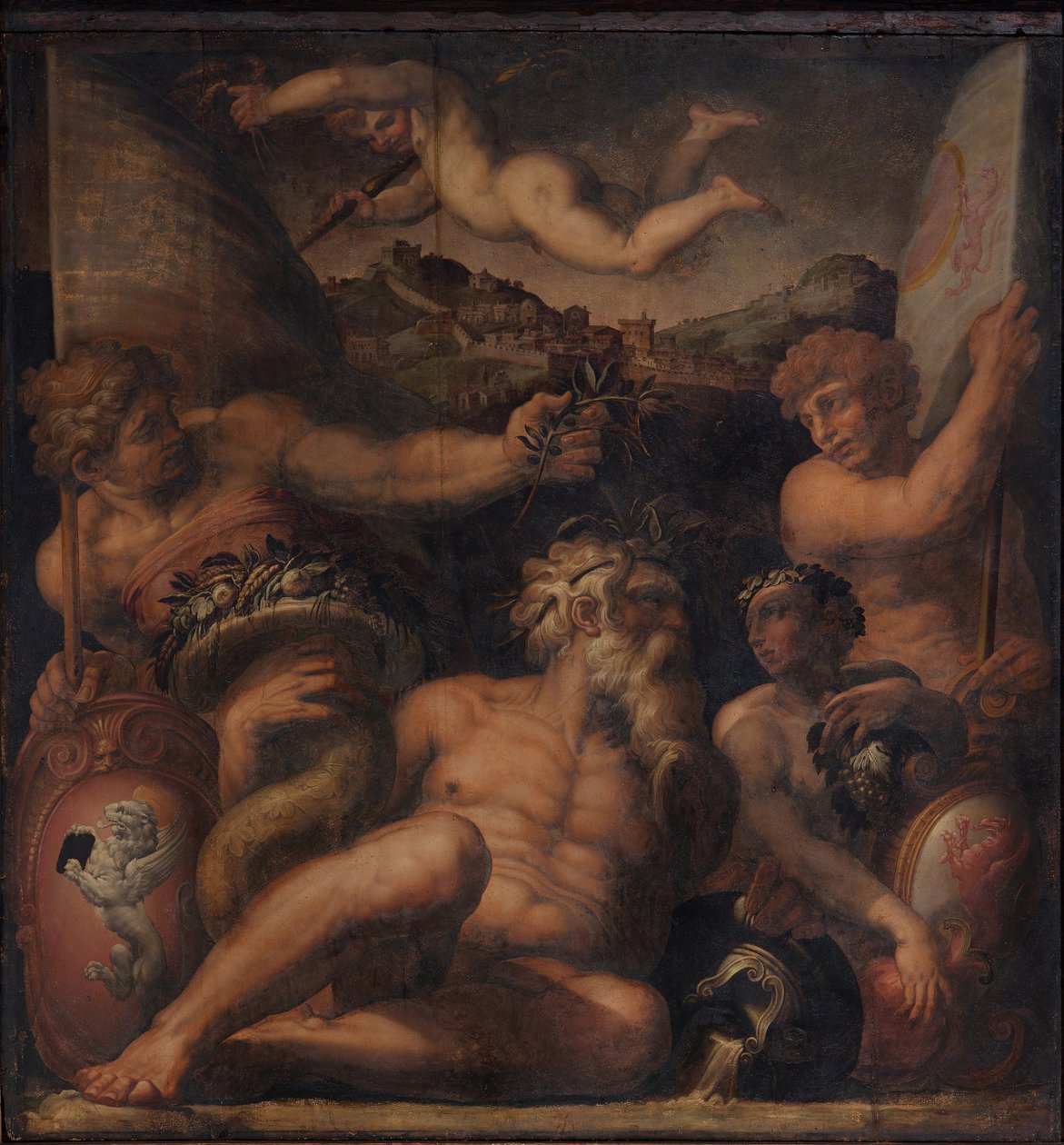 Alegoria de Cortona e Montepulciano, 1563-1565 de Giorgio Vasari