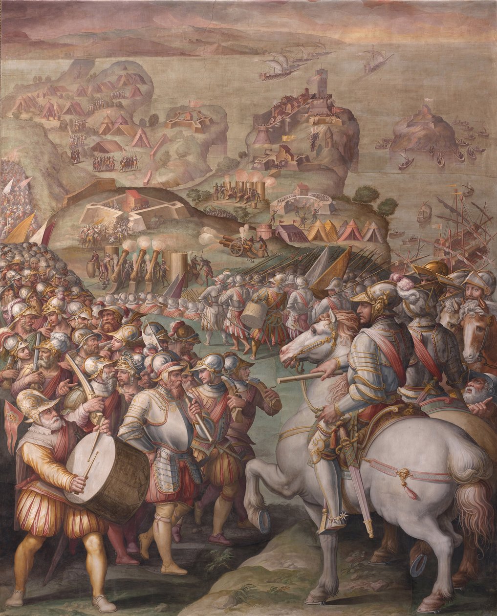 Captação de Porto Ercole, 1568-1570 de Giorgio Vasari