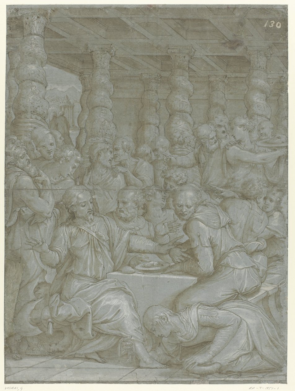 Cristo na Casa de Simão, o Fariseu de Giorgio Vasari