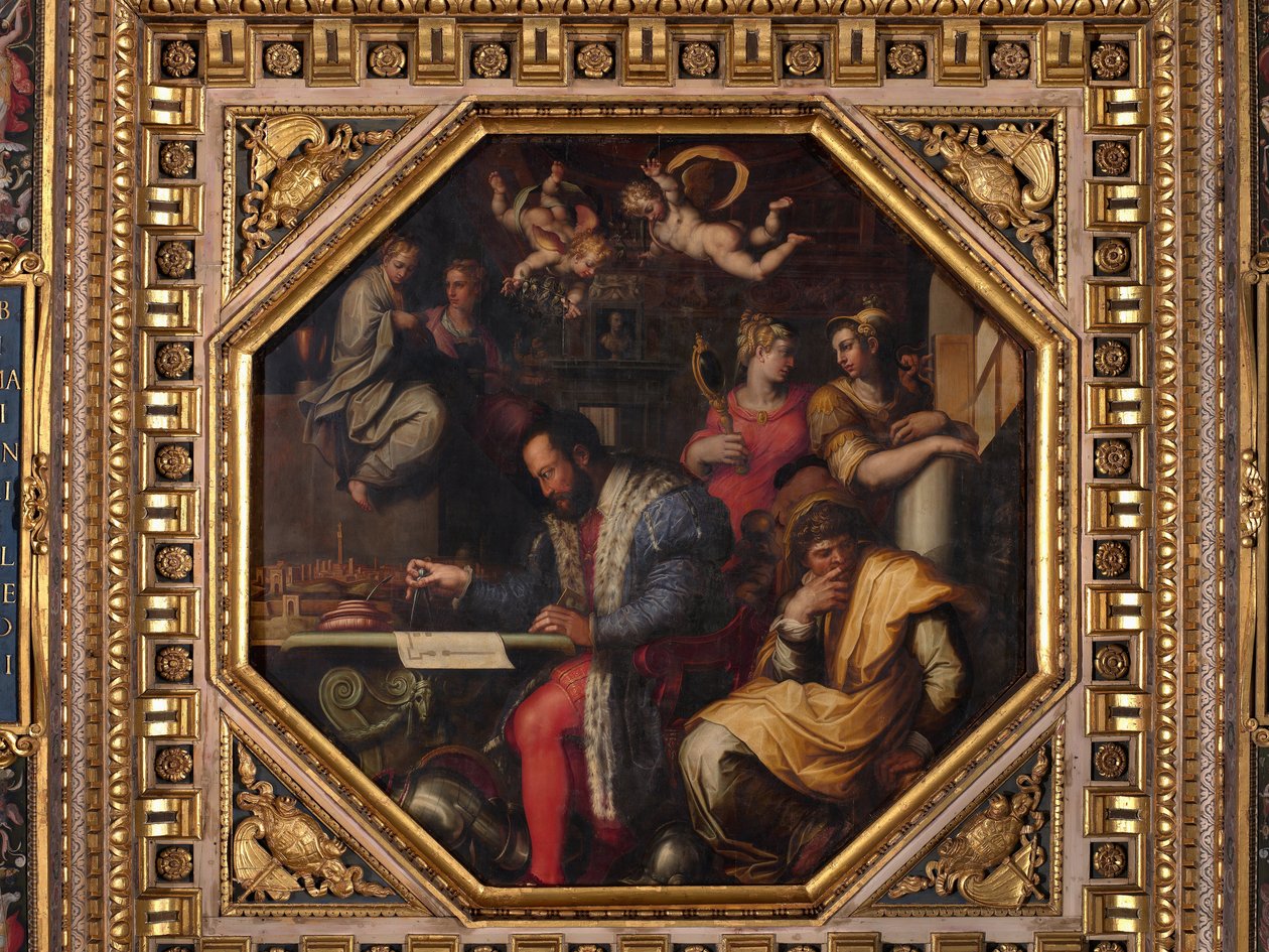 Cosimo estuda a tomada de Siena de Giorgio Vasari