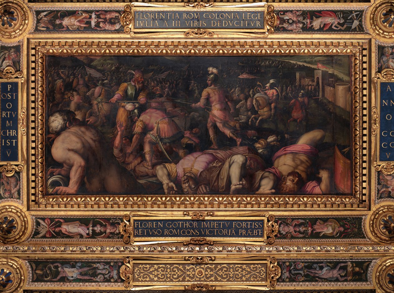 Derrota de Radagasio abaixo de Fiesole de Giorgio Vasari