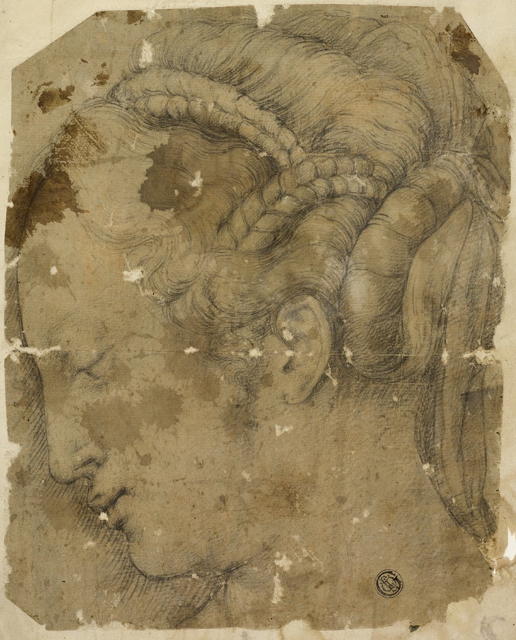 Cabeça Feminina de Perfil à Esquerda de Giorgio Vasari