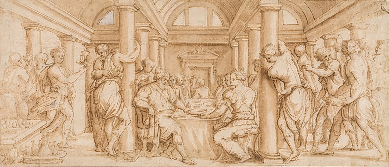 Festa de casamento de Ester e Ahasverus de Giorgio Vasari
