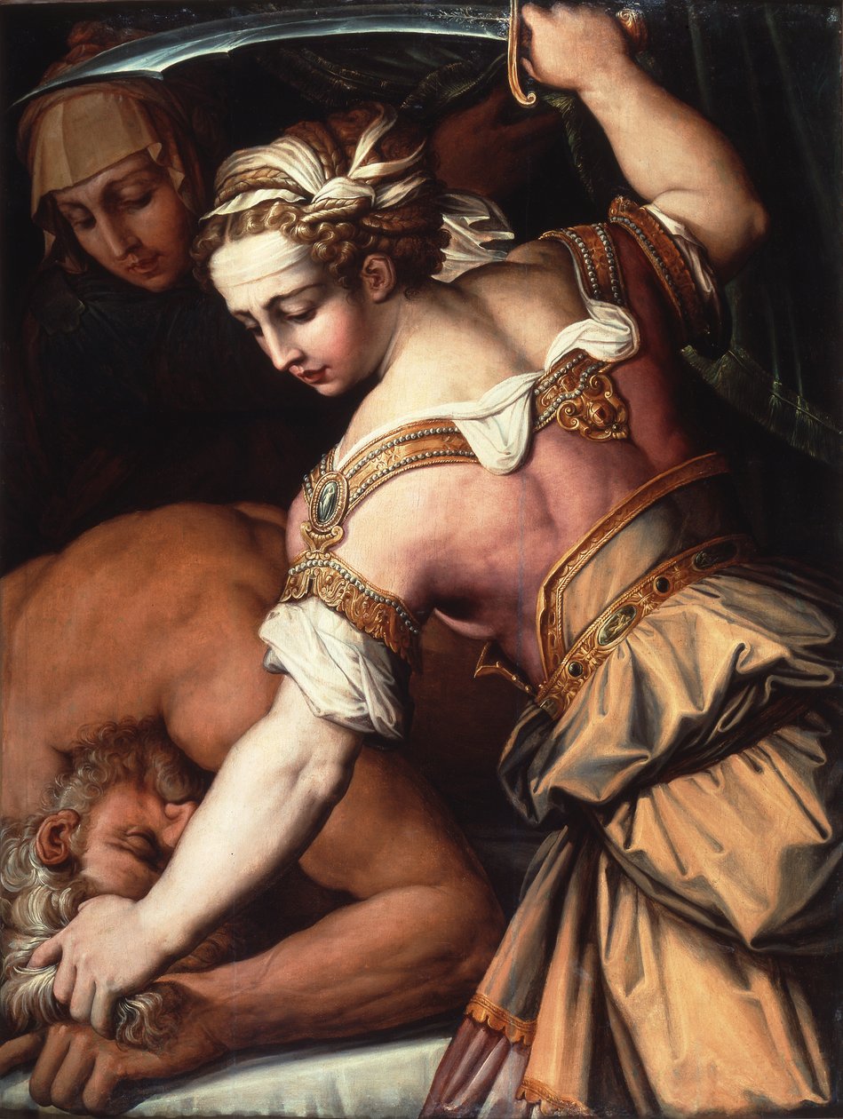 Judite e Holofernes, c.1554 (óleo sobre painel) de Giorgio Vasari