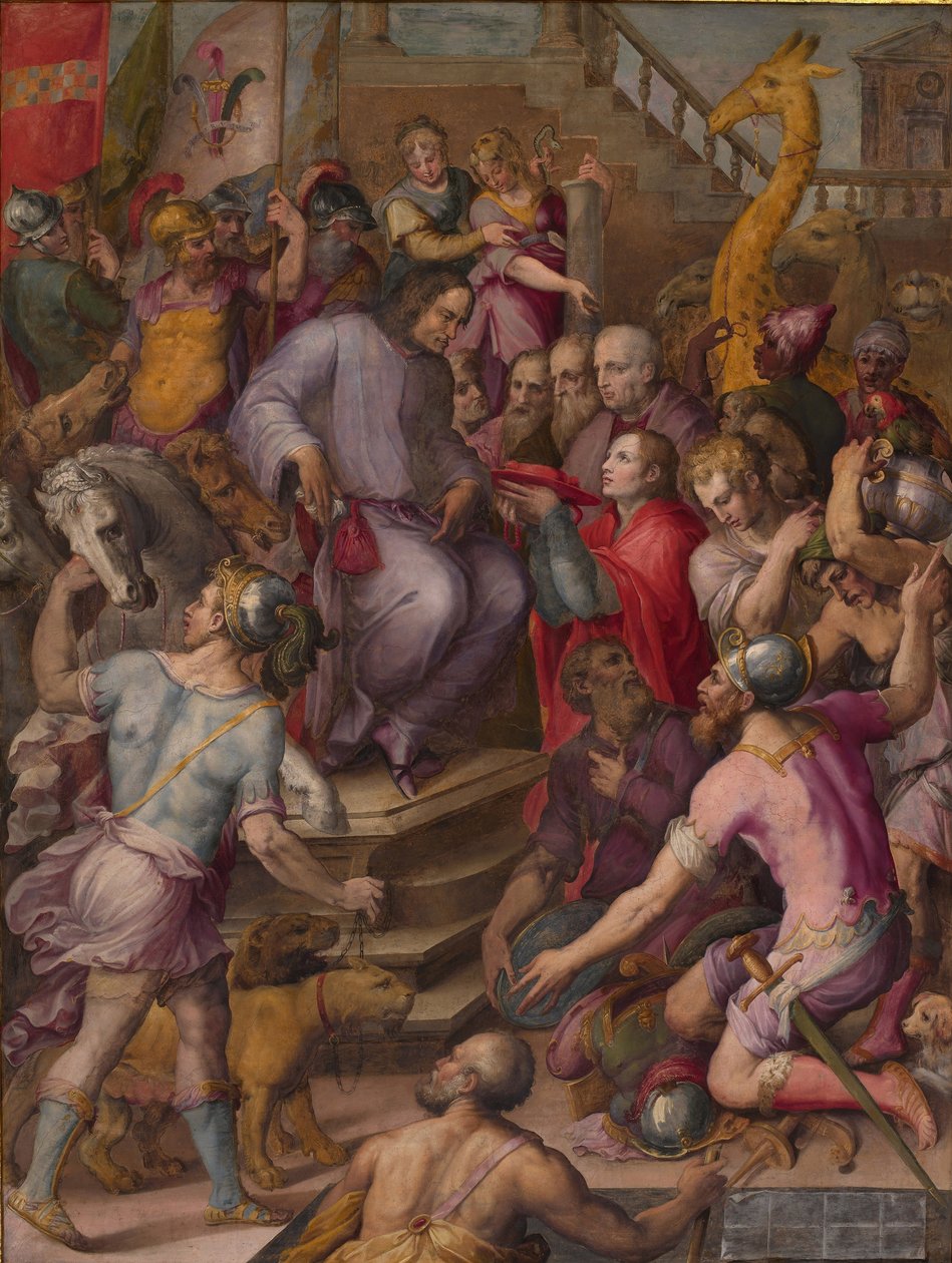 Lorenzo, o Magnífico, recebe a homenagem dos embaixadores, 1556-1558 de Giorgio Vasari