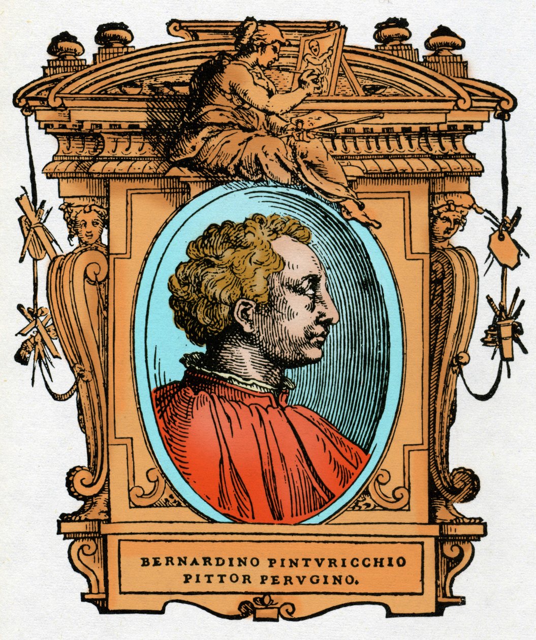 Retrato de Pinturicchio (Bernardino di Betto Bardi de Giorgio Vasari