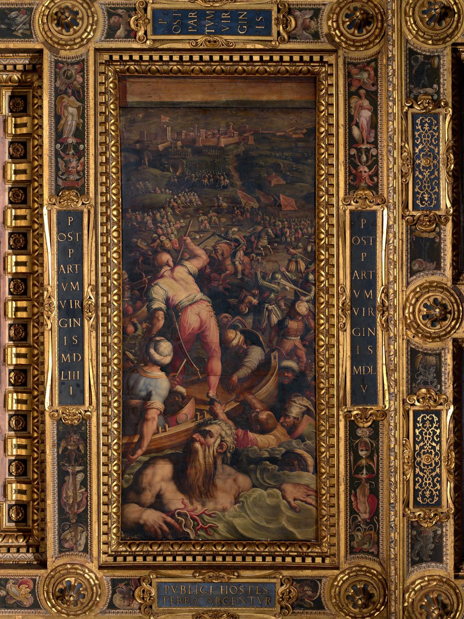 Derrota dos turcos em Piombino de Giorgio Vasari