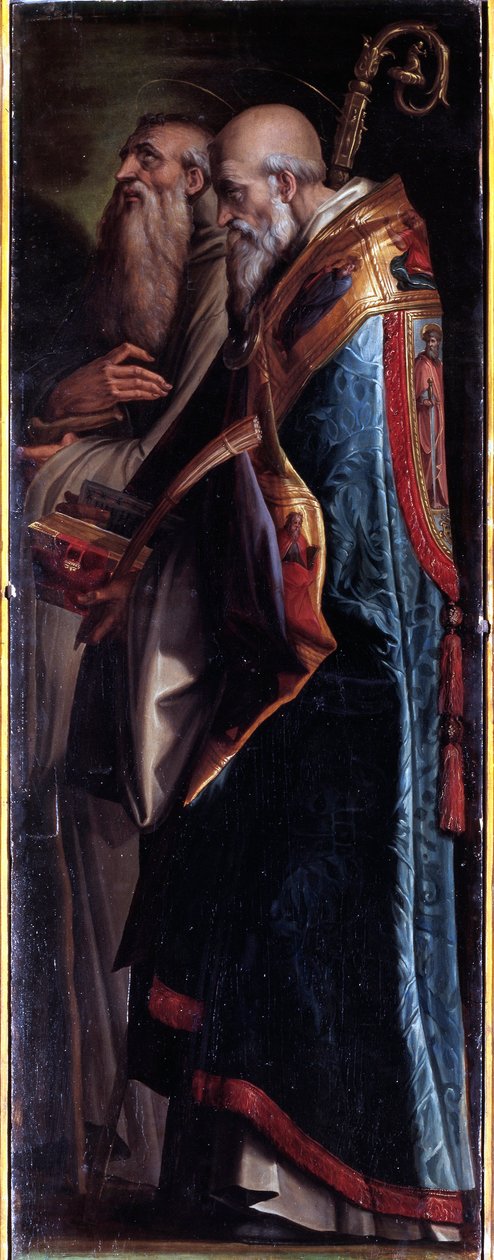 Santos Benedito e Romualdo (óleo sobre tela de Giorgio Vasari
