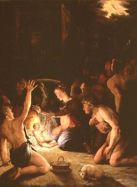 A Adoração dos Pastores (painel) de Giorgio Vasari