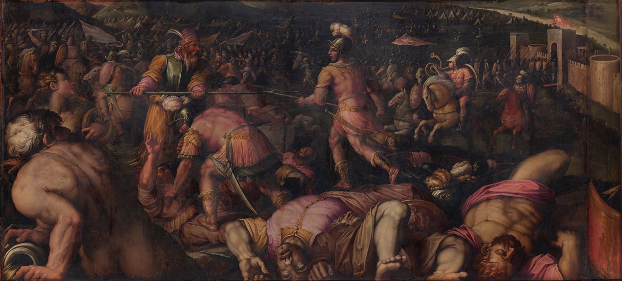 A Batalha contra Radagaisus em Faesulae em 406, 1563-1565 de Giorgio Vasari