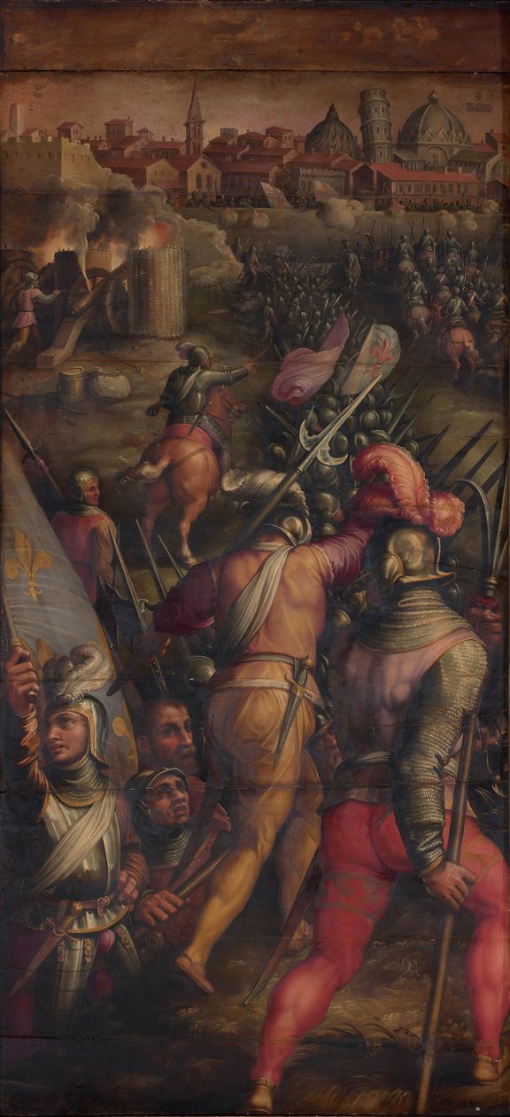 A Batalha de Barbagianni, perto de Pisa, 1563-1565 de Giorgio Vasari
