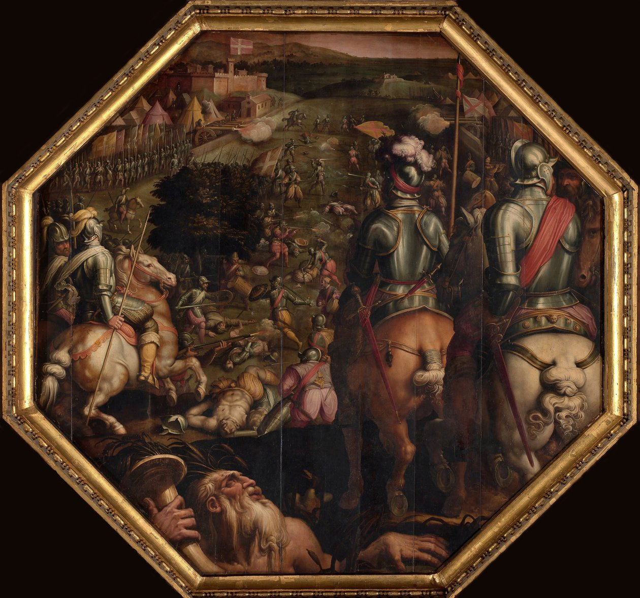 A Batalha de Marciano em Val di Chiana, 1563-1565 de Giorgio Vasari