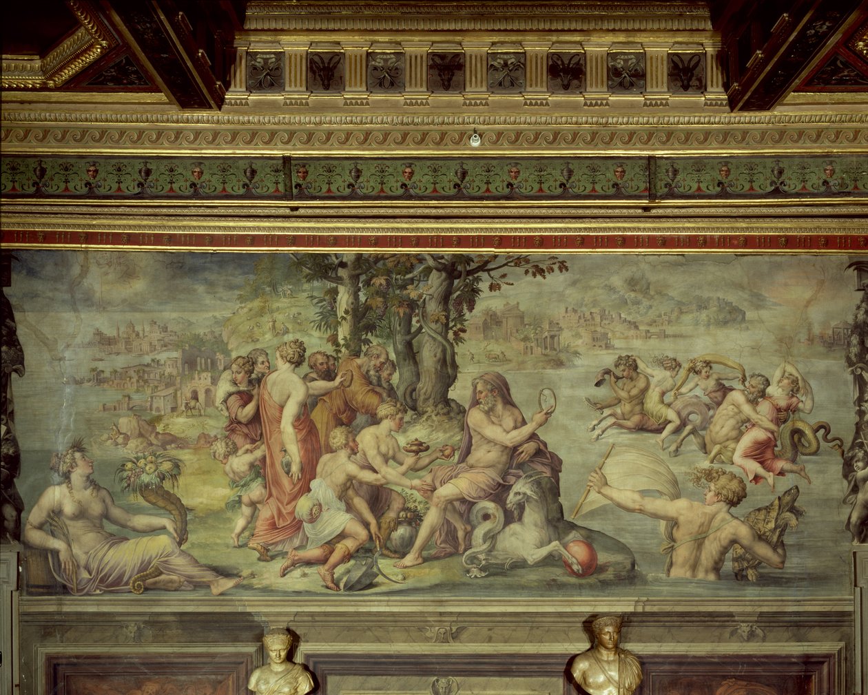 Os Primeiros Frutos da Terra oferecidos a Saturno, 1555 de Giorgio Vasari