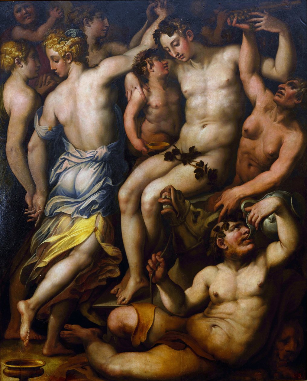 O Triunfo de Baco por Vasari, Giorgio (1511-1574). Óleo sobre madeira, Final dos anos 1560, Museu de Arte A. Radishchev do Estado, Saratov de Giorgio Vasari