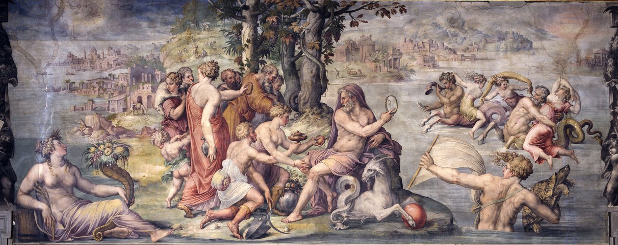 Os primeiros frutos da terra oferecidos a Saturno, 1655-1657 de Giorgio Vasari