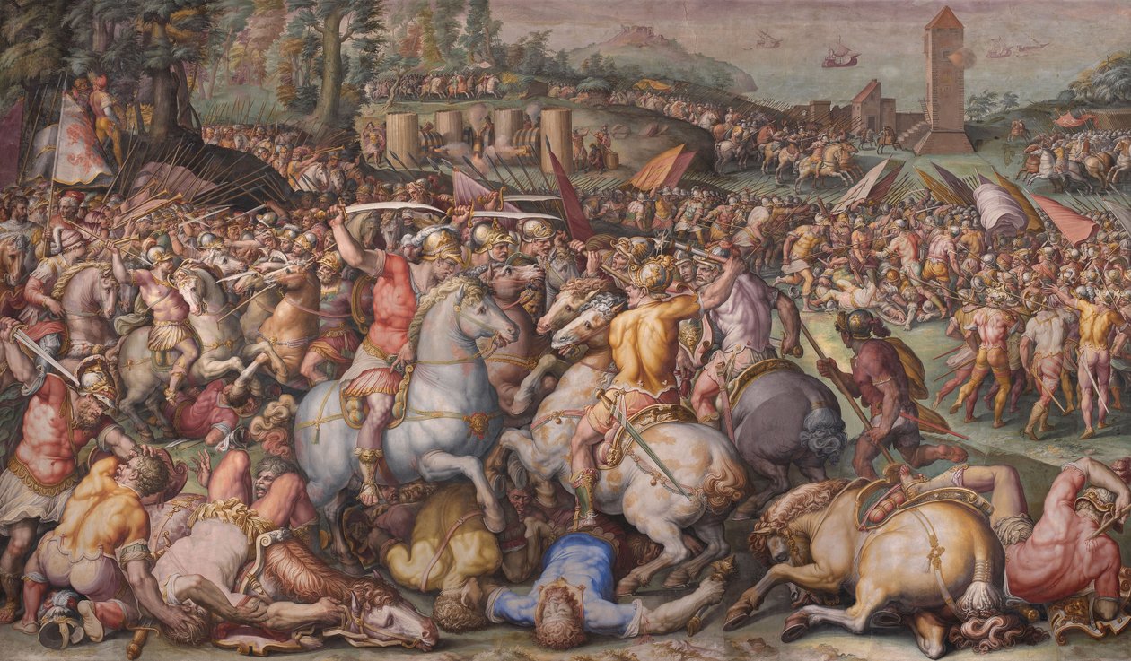 A derrota dos pisanos na Torre San Vincenzo, 1568-1571 de Giorgio Vasari