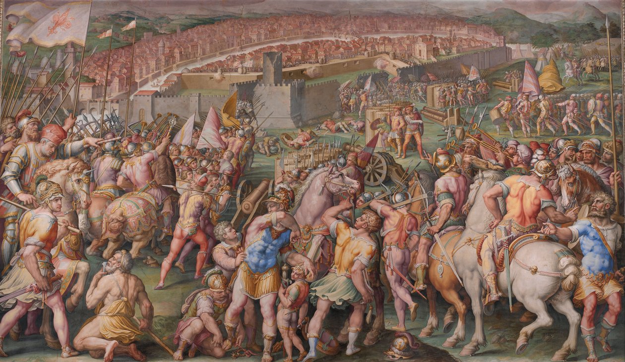 A invasão da fortaleza de Stampace em Pisa, 1568-1571 de Giorgio Vasari