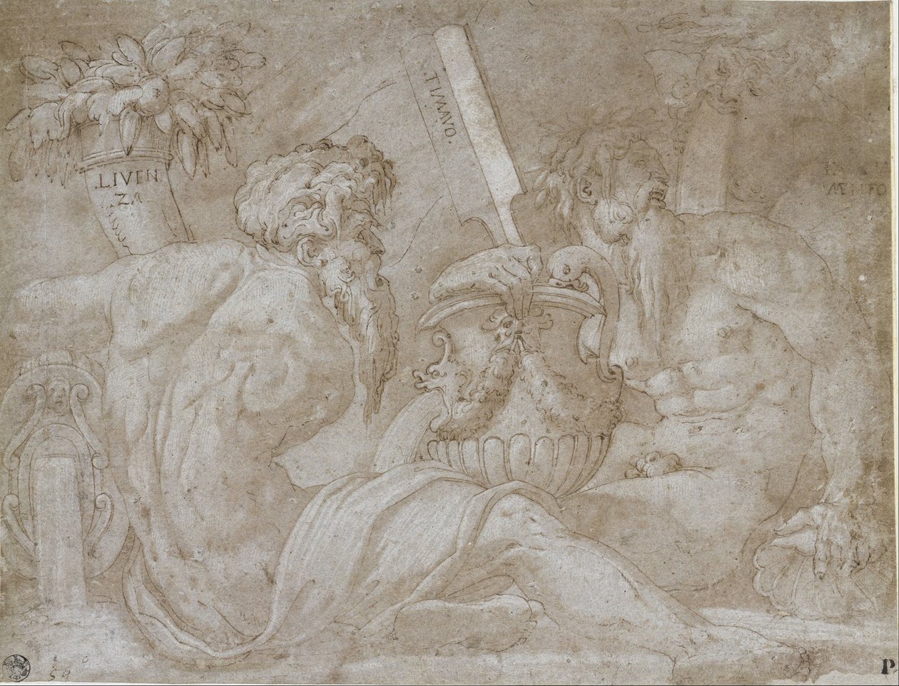Três deuses do rio de Giorgio Vasari