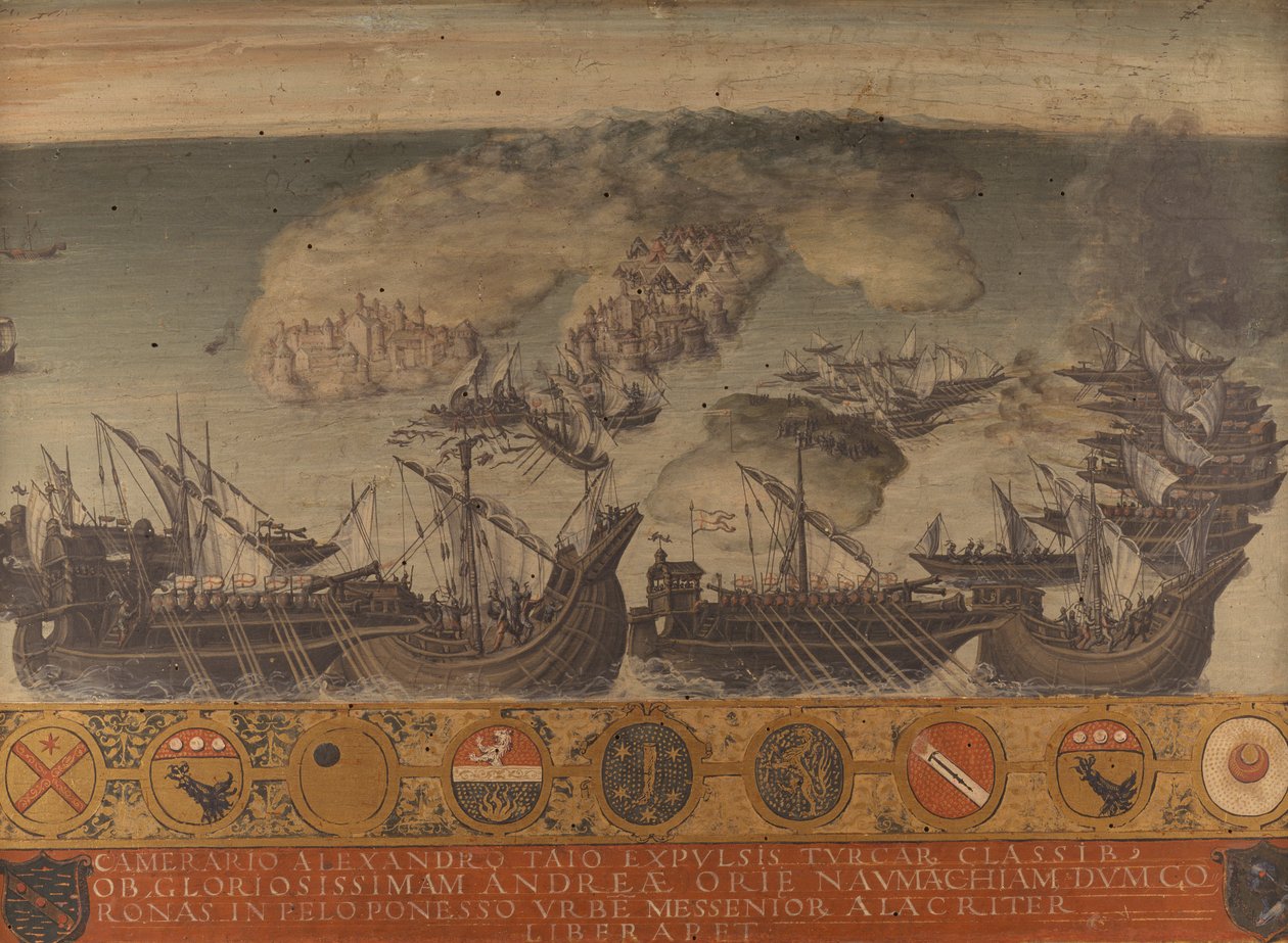 Vitória naval de Koroni, Peloponeso de Giorgio di (1500 1559) Giovanni