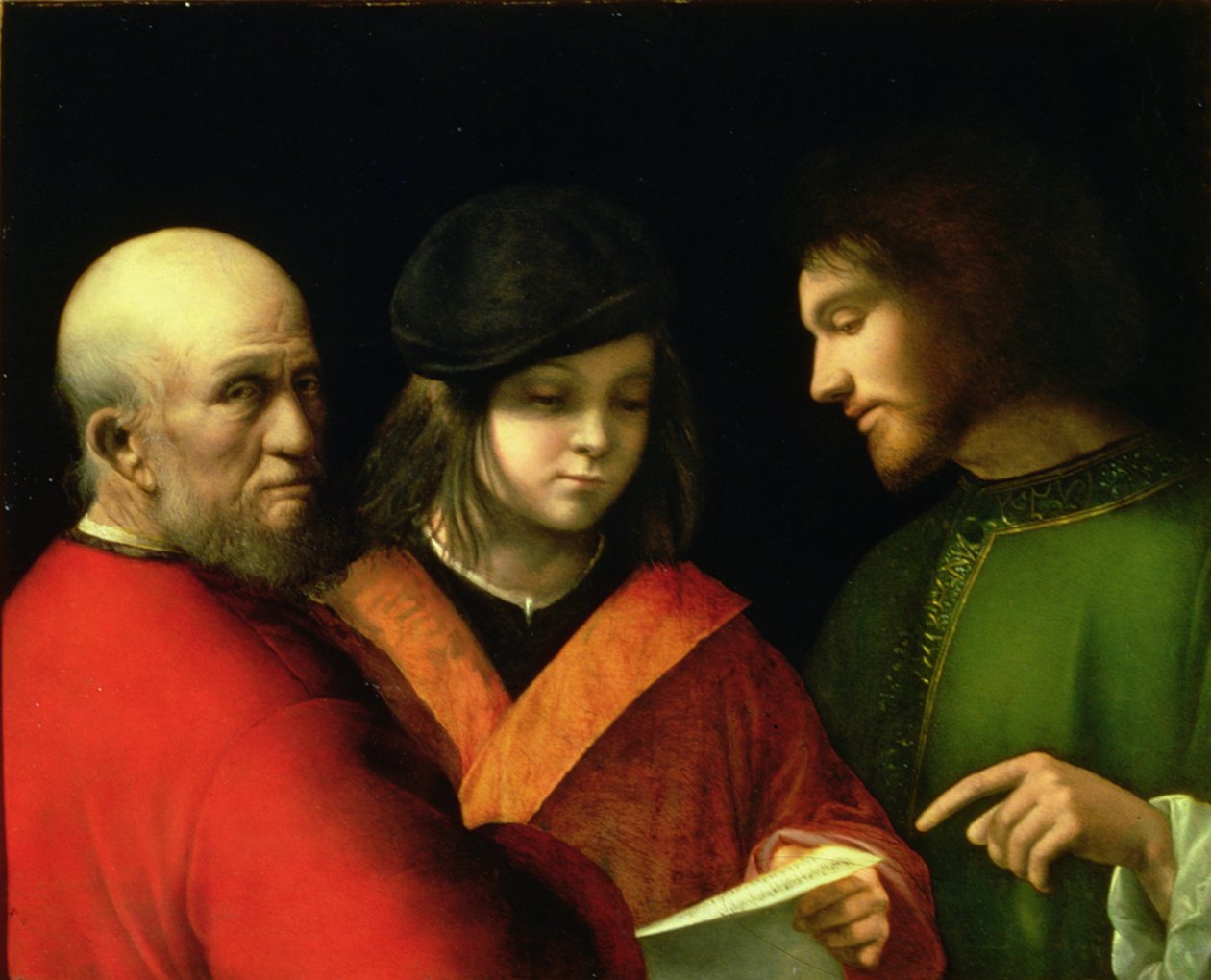 As Três Idades do Homem, c.1500-01 (painel) de Giorgione da Castelfranco