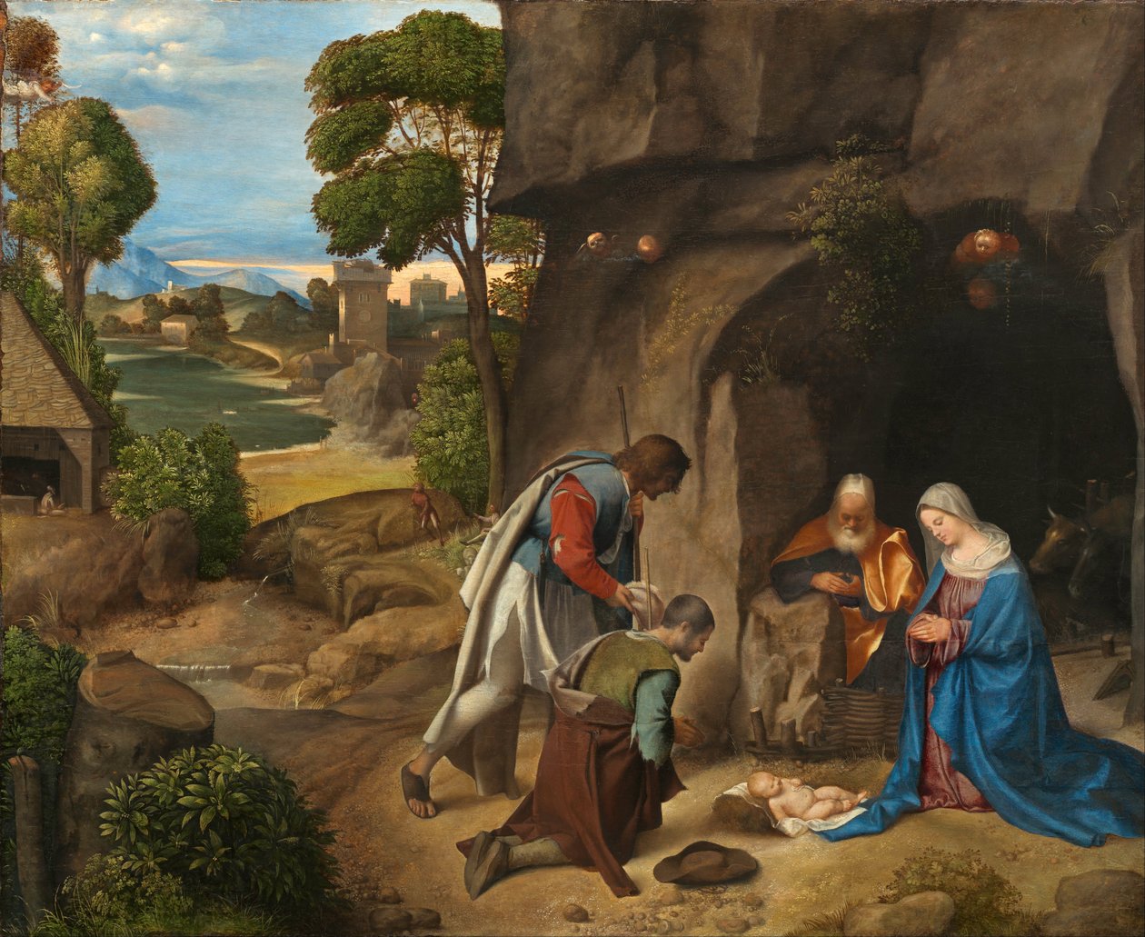 Italiano: Allendale Adoração dos Pastores de Giorgione