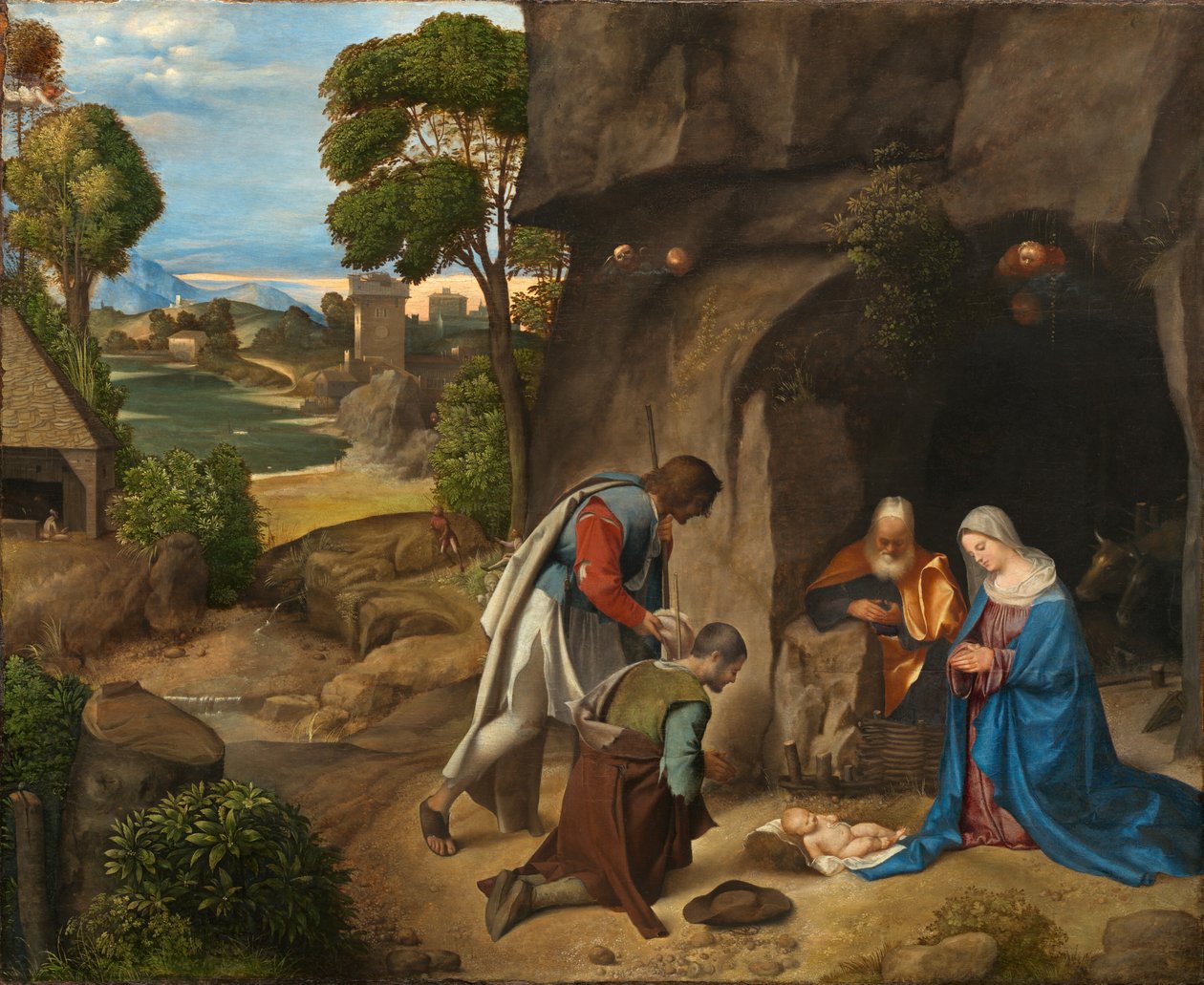 A adoração dos pastores de Giorgione
