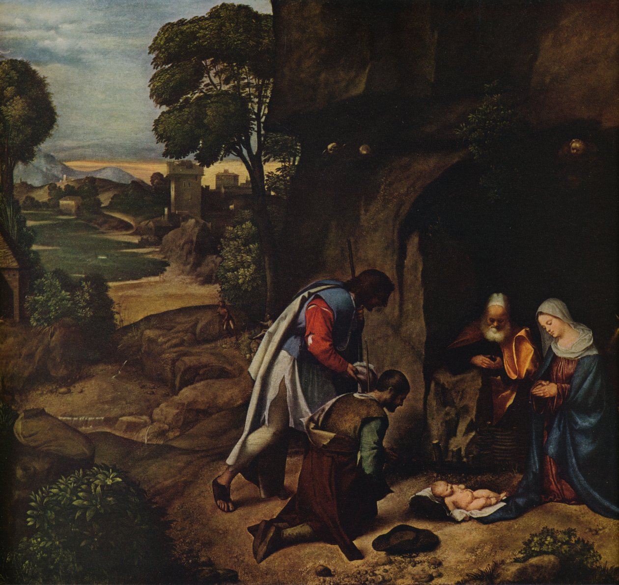 A Adoração dos Pastores, 1505-1510 de Giorgione da Castelfranco