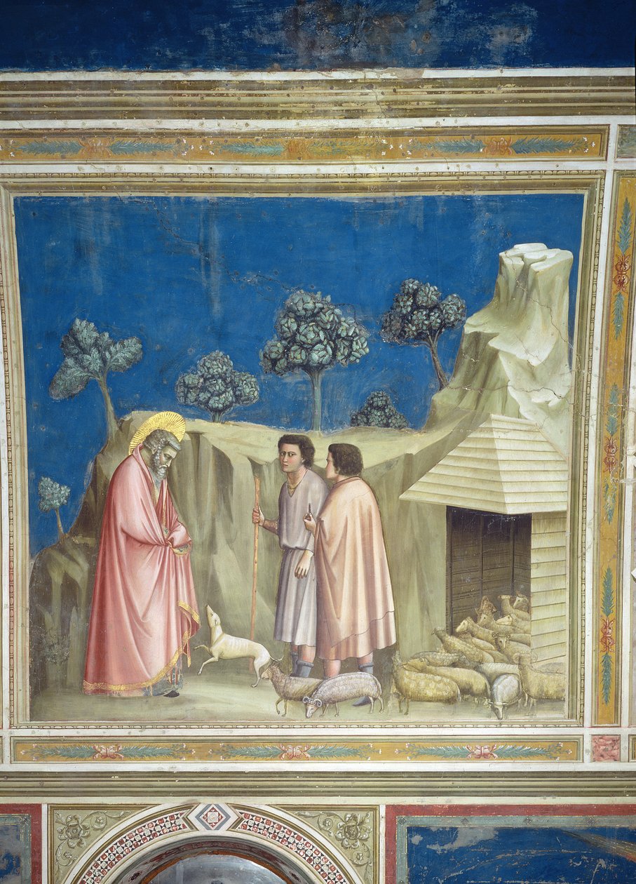 Joachim entre os Pastores, c.1305 (para detalhes ver 65213) de Giotto di Bondone