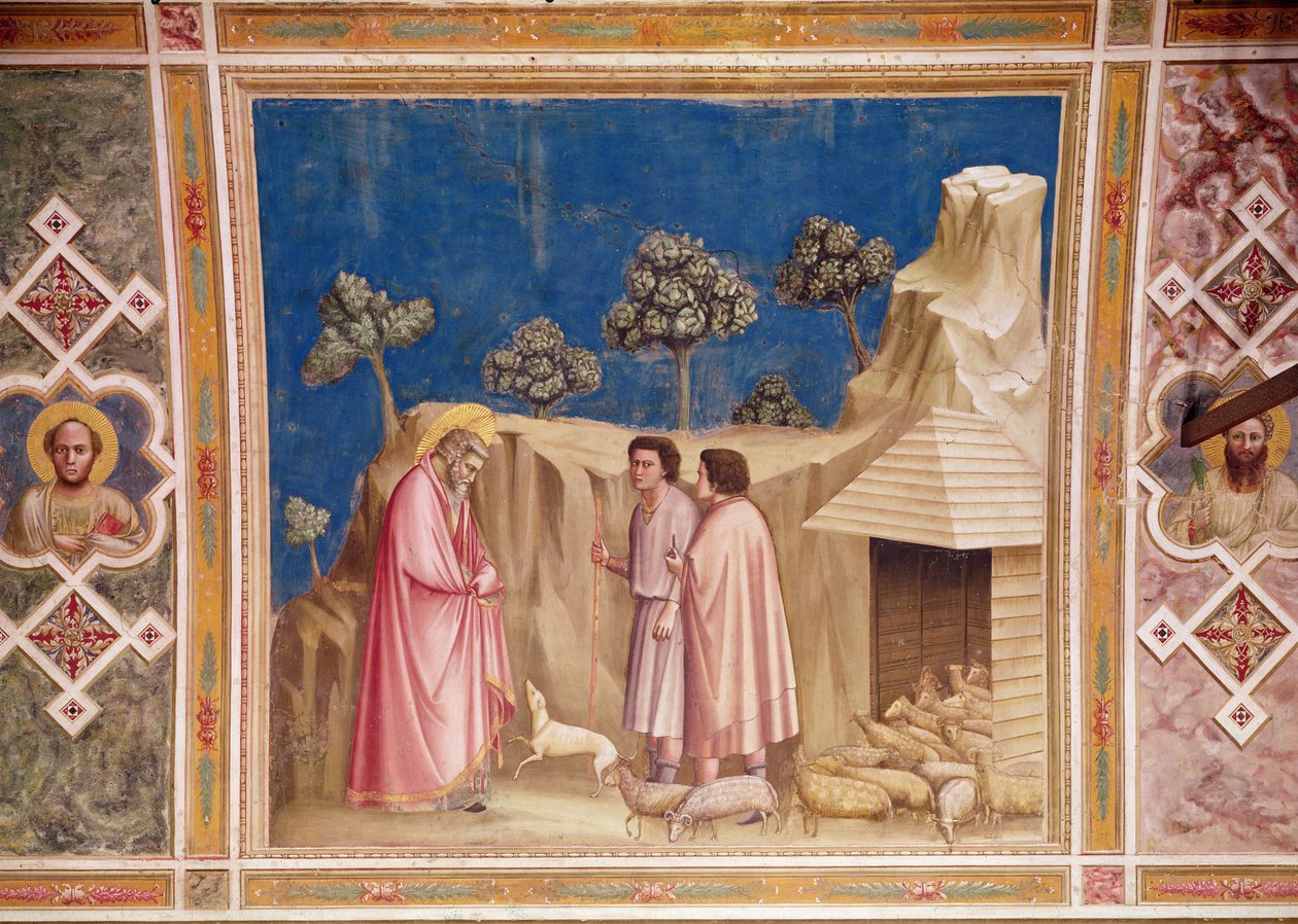 Joaquim entre os pastores, c.1305 (ver também 165213) de Giotto di Bondone