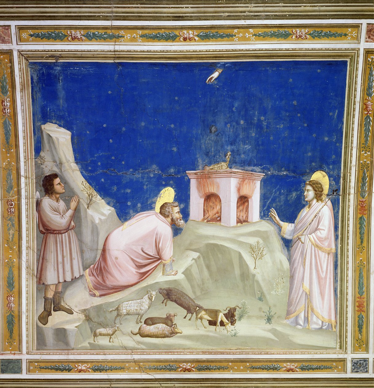 O sacrifício de Joaquim, c.1305 de Giotto di Bondone