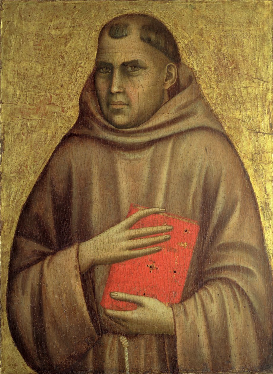 Santo António Abade (c.251-356) c.1295 (têmpera no painel) de Giotto di Bondone