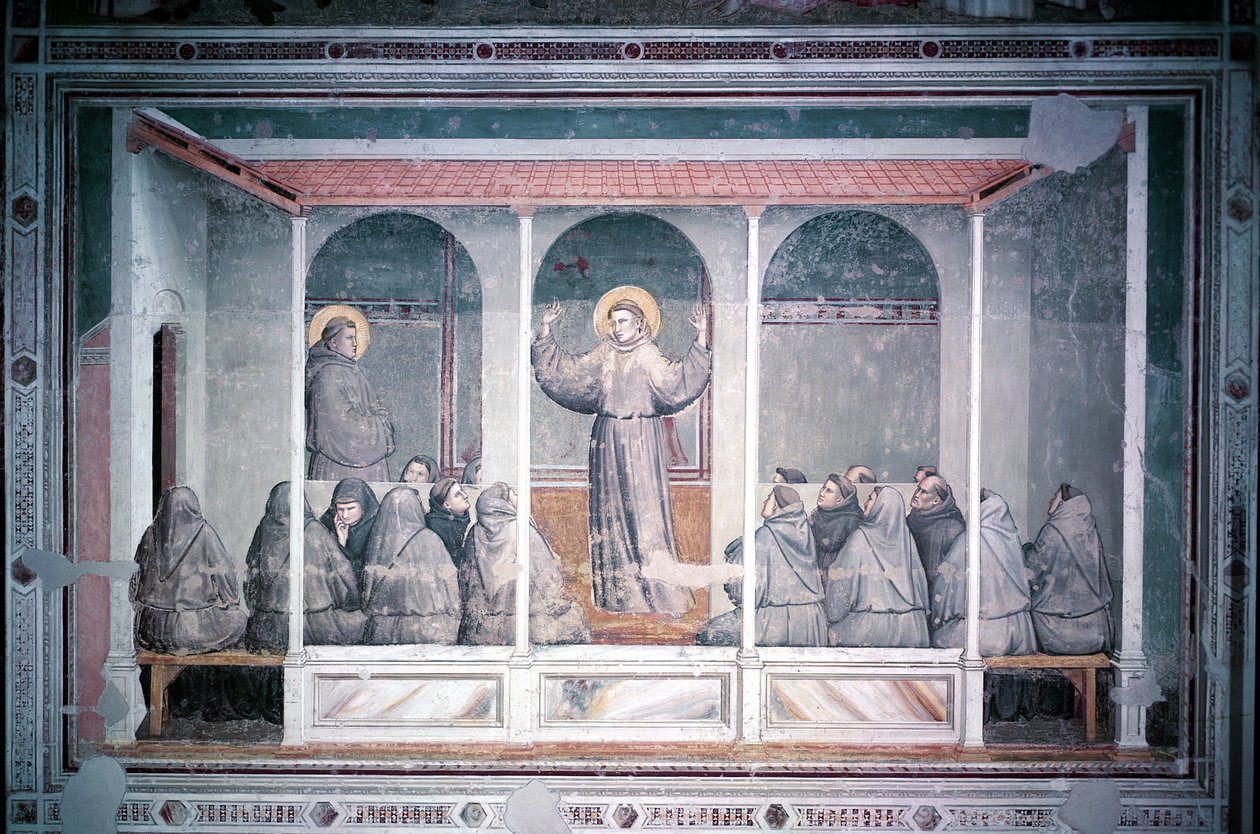São Francisco aparece a Santo Antônio em Arles, da Capela Bardi, c.1320 de Giotto di Bondone