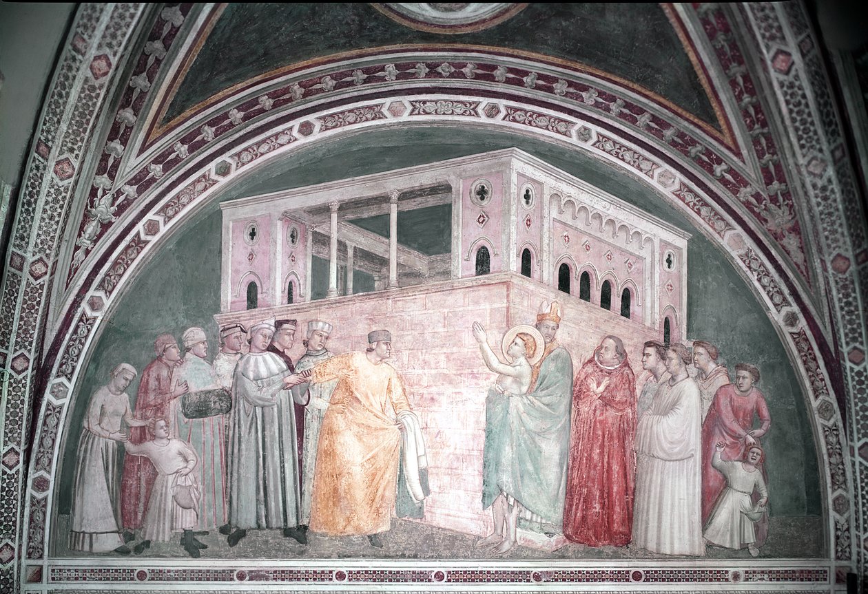 São Francisco Renunciando a seus bens mundanos, da Capela Bardi, c.1320 de Giotto di Bondone