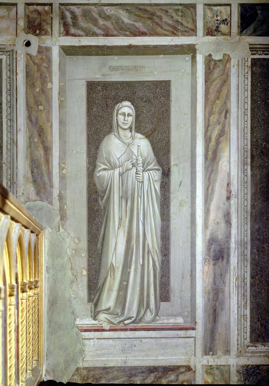 Temperança, c.1305 de Giotto di Bondone