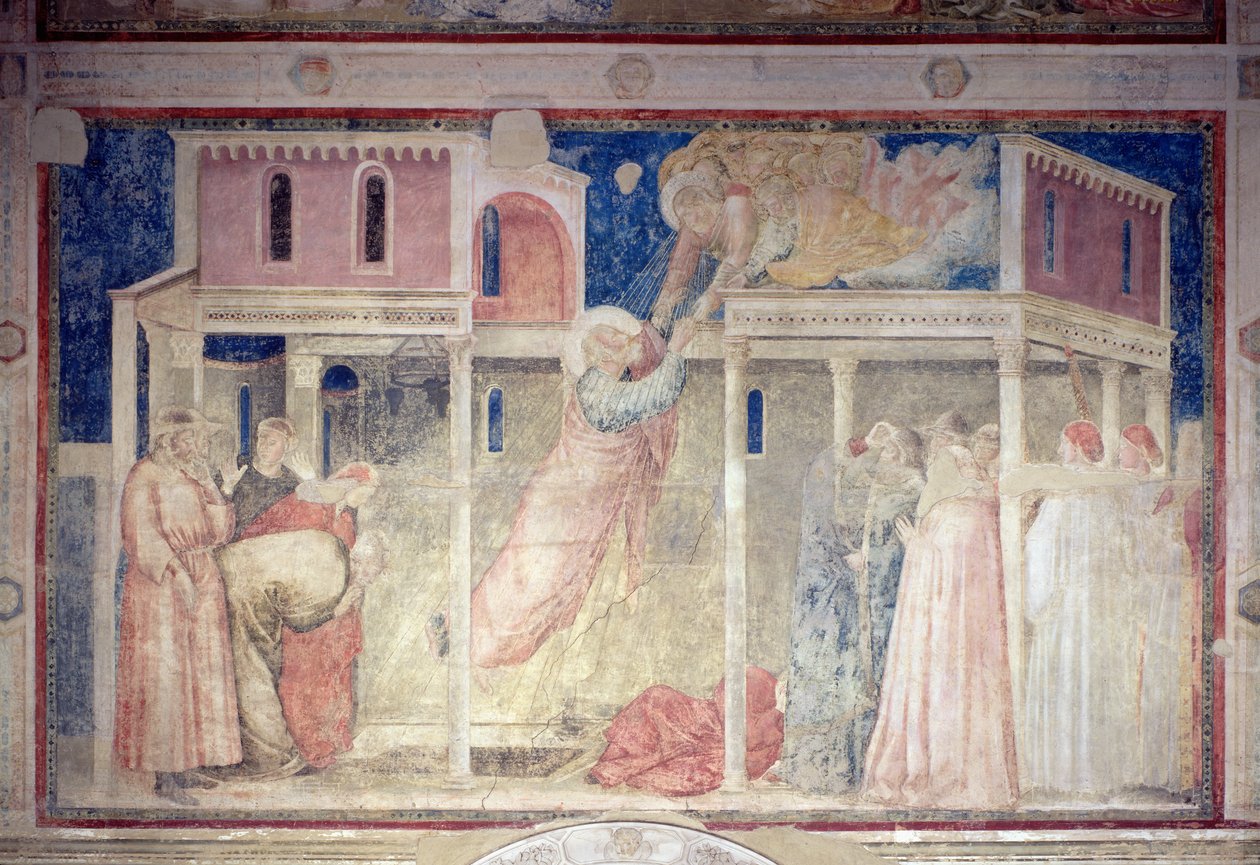 A Ascensão de São João Evangelista, da Capela Peruzzi de Giotto di Bondone
