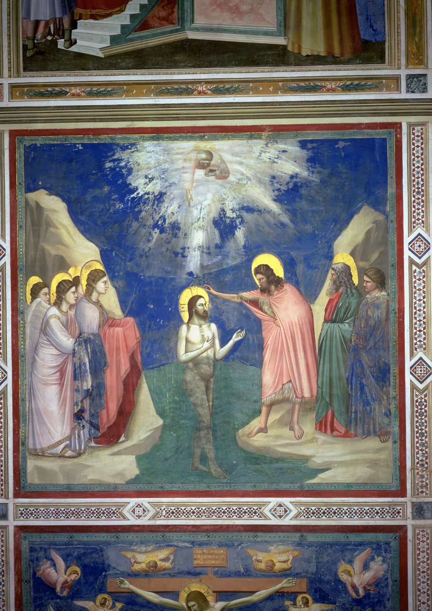 O batismo de Cristo, c.1305 de Giotto di Bondone