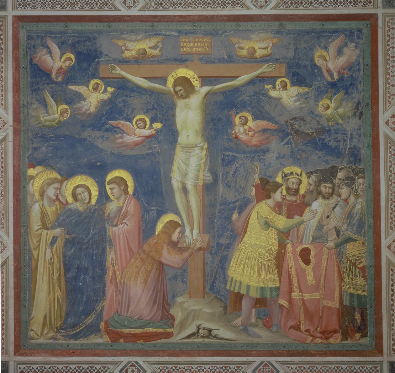 A Crucificação, c.1305 (ver também detalhes) de Giotto di Bondone