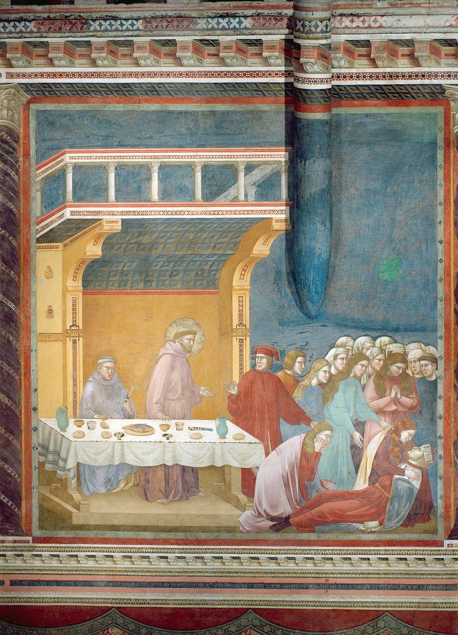 A morte do cavaleiro de Celano, 1297-1300 de Giotto di Bondone